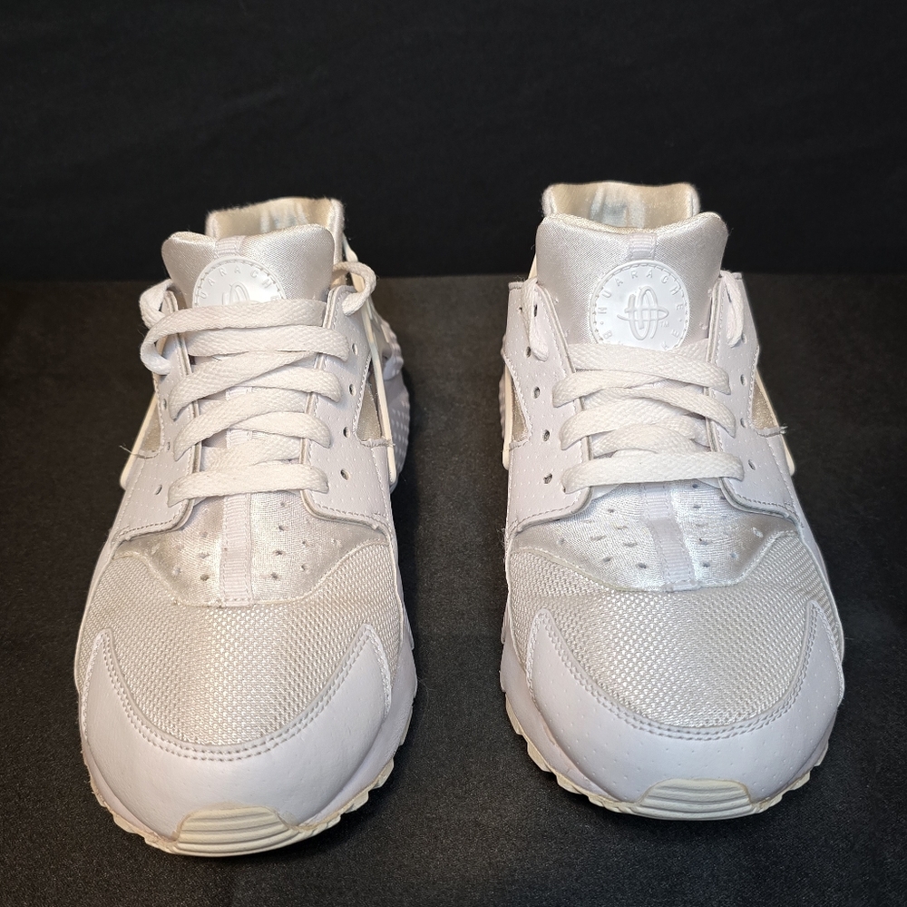 Nike Huarache Metallic Silver and Off-White Sneakers